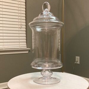 Elegant Clear Glass Apothecary Jar